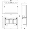 ASB-Woodline Зеркало Салерно 105 антикварный орех