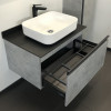 Comforty Мебель для ванной Эдинбург 75 подвесная бетон светлый