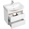 Акватон Тумба под раковину Нортон 65 белая/дуб эндгрейн