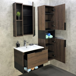 Comforty Зеркальный шкаф Франкфурт 60 дуб шоколадно-коричневый