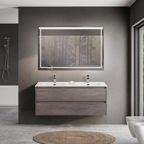 BelBagno Тумба с раковиной Kraft 120 подвесная Cemento Grigio