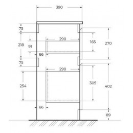 BelBagno Тумба с раковиной Kraft 39 60 напольная Rovere Tabacco