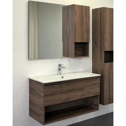Comforty Мебель для ванной Бордо 90 подвесная дуб темно-коричневый