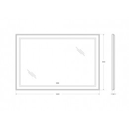 BelBagno Зеркало SPC-KRAFT-1200-800-LED-TCH-WARM