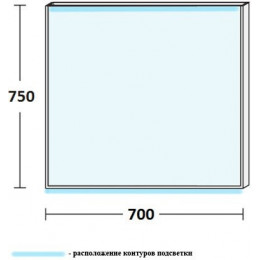 De Aqua Зеркало Алюминиум 7075 AL602070S