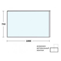 De Aqua Мебель для ванной Эскалада 100 L, зеркало Алюминиум