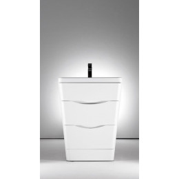 BelBagno Мебель для ванной PIRAMIDE 650 Bianco Lucido, зеркало-шкаф