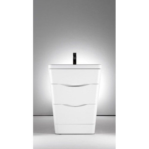 BelBagno Мебель для ванной PIRAMIDE 650 Bianco Lucido, зеркало-шкаф