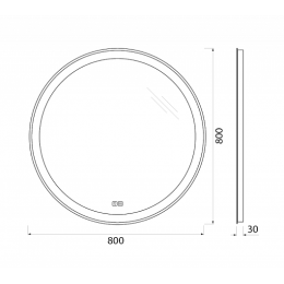BelBagno Зеркало SPC-RNG-800-LED-TCH-WARM