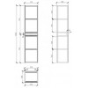 BelBagno Пенал для ванной Pietra 35/150 Polissandro