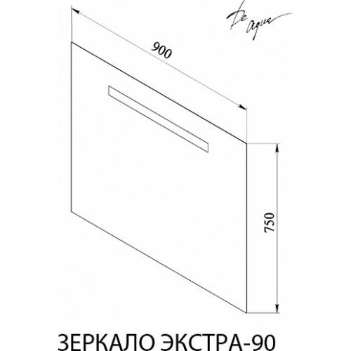 De Aqua Мебель для ванной Токката 90, зеркало Экстра EXT 90 P