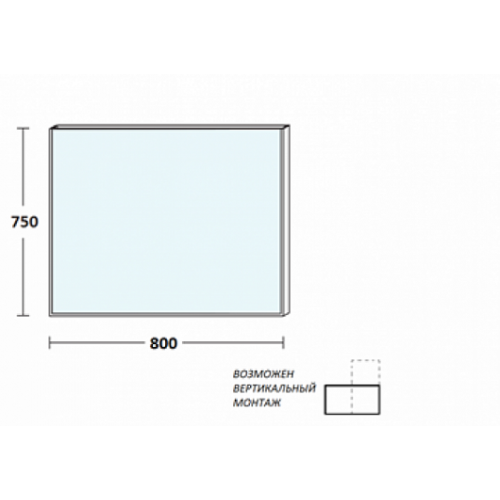 De Aqua Зеркало Сильвер 8075 (SIL 404 080 S)