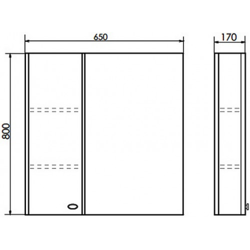 Comforty Зеркальный шкаф Неаполь 65 белый