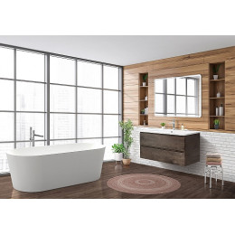 BelBagno Тумба с раковиной Albano-Cer 105 подвесная Rovere Nature Grigio