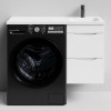 Водолей Мебель для ванной под стиральную машину Смайл 100 R подвесная белая