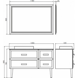 Comforty Мебель для ванной Империя 120 белая