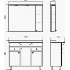 Comforty Зеркальный шкаф Сочи 85 белый