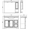 Comforty Зеркальный шкаф Севилья 100 R слоновая кость