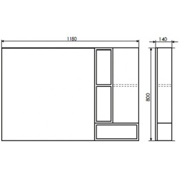 Comforty Зеркальный шкаф Прага 120 дуб белый