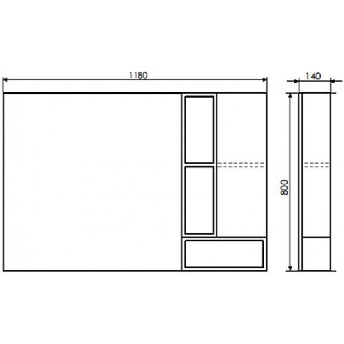 Comforty Зеркальный шкаф Прага 120 дуб белый
