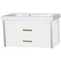 Misty Тумба для умывальника Джулия QVATRO 90 подвесная белая White