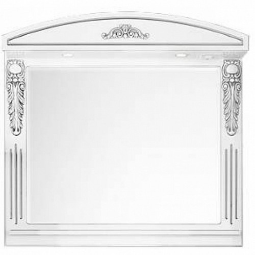 Водолей Зеркало "Версаль 75" белое/серебро