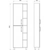 ASB-Mebel Шкаф пенал Адель 60 белый/дуб сонома