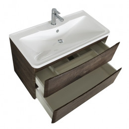BelBagno Тумба с раковиной Acqua 100 подвесная Rovere Nature Grigio