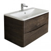 BelBagno Тумба с раковиной Acqua 100 подвесная Rovere Nature Grigio