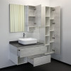 Comforty Зеркальный шкаф Прага 90 R дуб белый