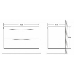 BelBagno Мебель для ванной MARINO 900 Capucino Lucido