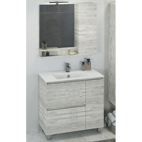 Comforty Мебель для ванной Верона 90 (Quadro) дуб белый
