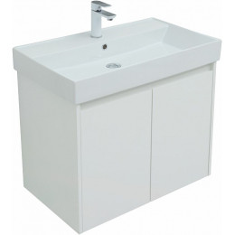Aquanet Тумба с раковиной Nova Lite 75 2 дверцы подвесная белая глянцевая