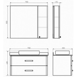 Comforty Мебель для ванной Амстердам 95 белая
