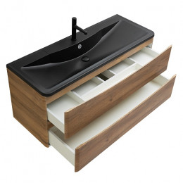 BelBagno Тумба с раковиной Acqua 120 подвесная Rovere Rustico с раковиной BB1200/455-LV-ART-ALR-NERO