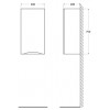 BelBagno Полу-пенал для ванной Fly-Marino 40/75 R Bianco Lucido