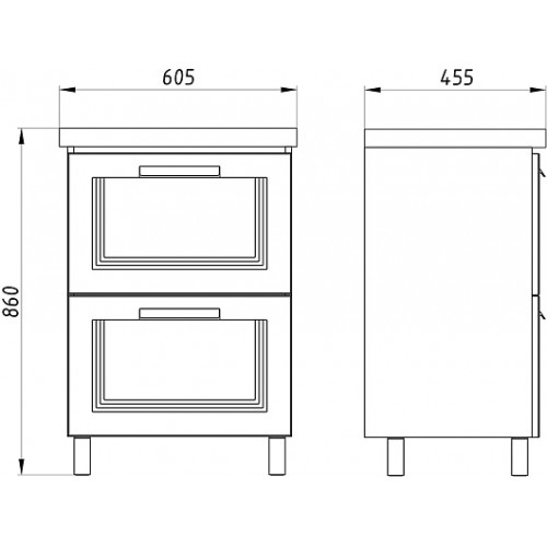 ASB-Mebel Мебель для ванной София 60 белая матовая