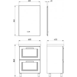 ASB-Mebel Мебель для ванной София 60 белая матовая