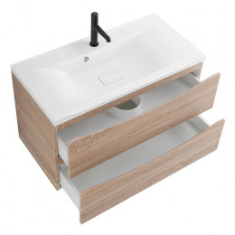 BelBagno Тумба с раковиной Marino 80 подвесная Rovere Bianco