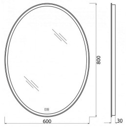 BelBagno Зеркало SPC-VST-600-800-LED-TCH-WARM