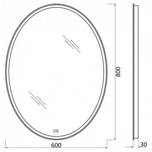 BelBagno Зеркало SPC-VST-600-800-LED-TCH-WARM