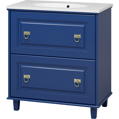 Misty Тумба с раковиной Версаль 80 синяя