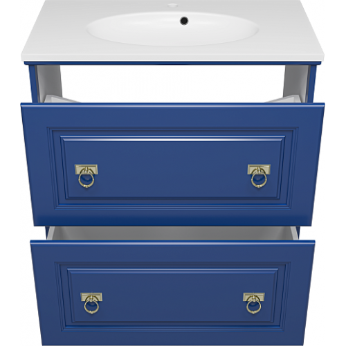 Misty Тумба с раковиной Версаль 80 синяя