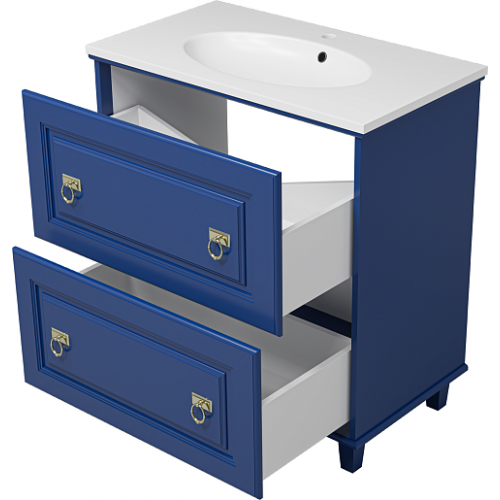 Misty Тумба с раковиной Версаль 80 синяя