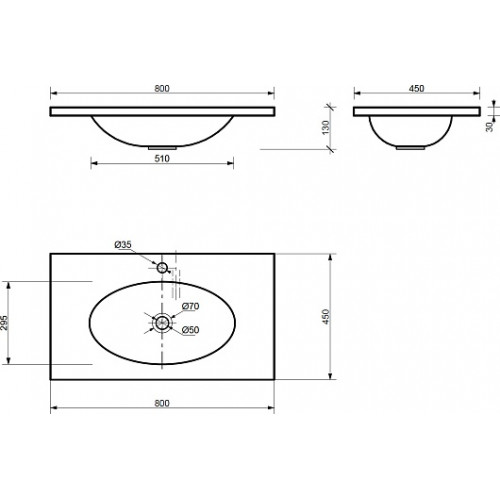 Misty Тумба с раковиной Версаль 80 синяя