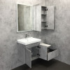 Comforty Тумба с раковиной Осло 60 подвесная бетон светлый