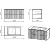Stella Polare Тумба с раковиной Дэрри 100 подвесная бетон/цемент