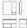 Comforty Тумба с раковиной Франкфурт 90 подвесная бетон светлый/черная