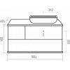 Misty Тумба с раковиной Коломбо 100 R подвесная дуб галифакс/антрацит