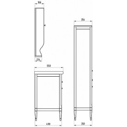 ASB-Woodline Мебель для ванной Гранда 105, grigio серый